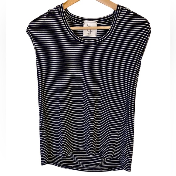 SLSF Navy and white striped tank- Size Small - Picture 1 of 12